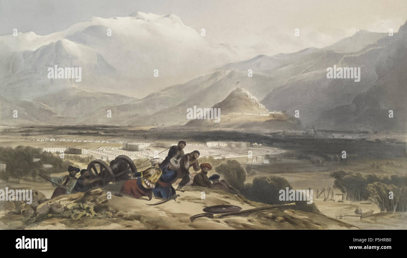 1848 Bala Hissar e città di Kabul.jpeg Foto Stock