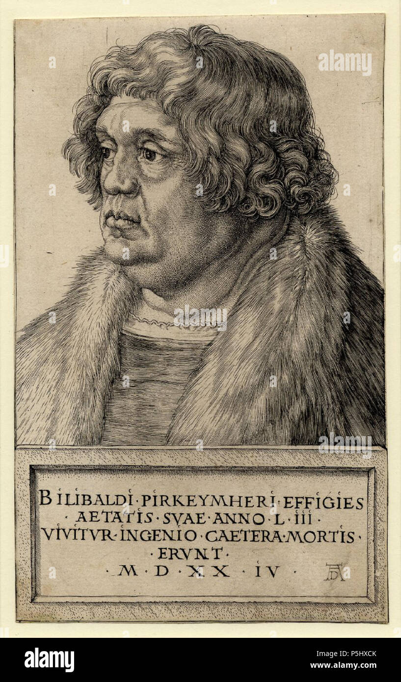 N/A. Inglese: Willibald Pirckheimer . 1524. Dürer 42 84 Willibald Pirckheimer Foto Stock