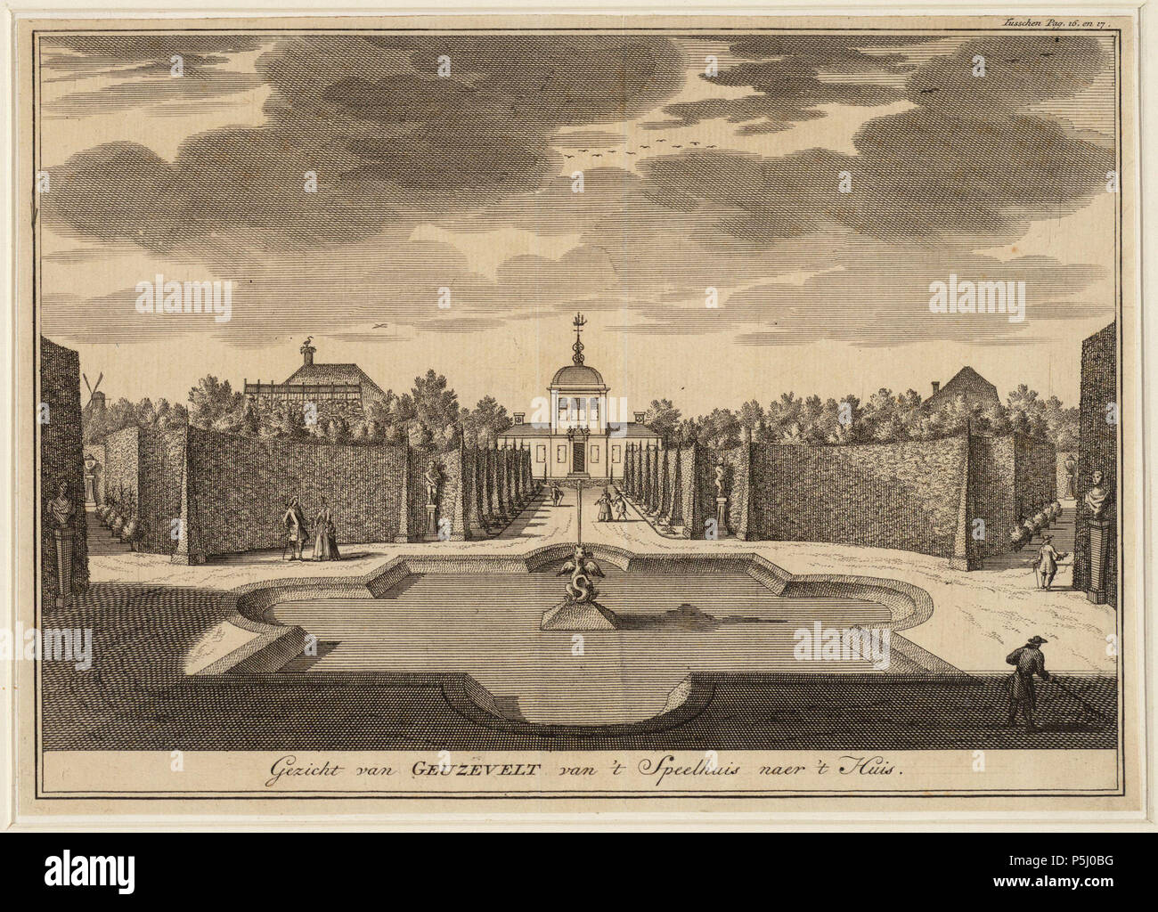 N/A. Nederlands: Beschrijving Gezicht van GEUZEVELT van 't Speelhuis naer 't Huis de hofstede Geuzevelt , Haarlemmerweg C 319, gezien vanaf het speelhuis. Techniek: rotocalco. Documenttype prent Vervaardiger Rademaker, Abramo (1675-1735) Goeree, Jan Collectie Collectie Stadsarchief Amsterdam: tekeningen en prenten Datering 31 dicembre 1729 ca. Geografische naam Haarlemmerweg Inventarissen http://archief.amsterdam/archief/10097/010097010841 Afbeeldingsbestand 010097010841 . 31 dicembre 1729 ca.. Rademaker, Abramo (1675-1735) 54 Abramo Rademaker, Afb 010097010841 Foto Stock