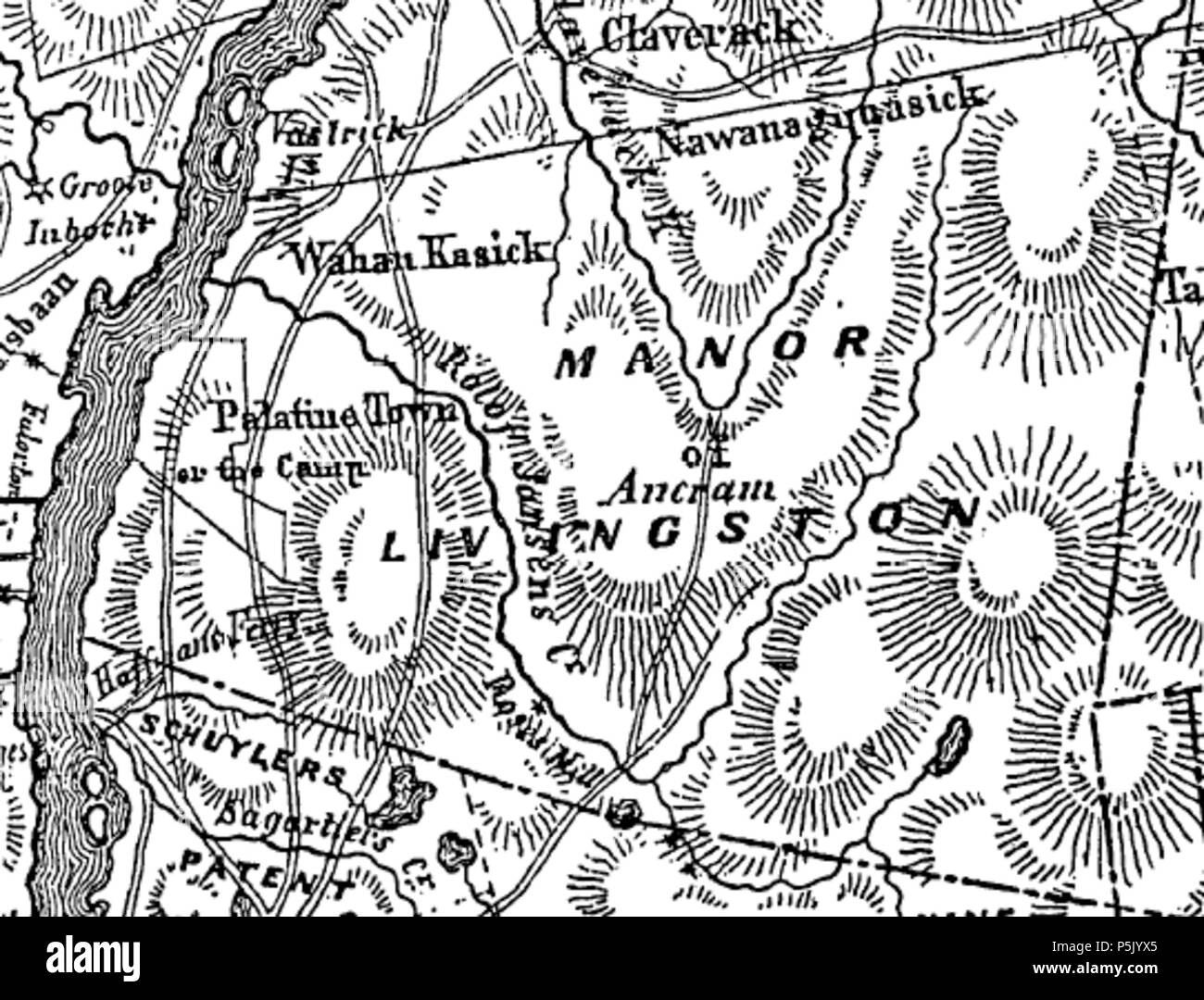 25 1779 Livingston Manor mappa Foto Stock