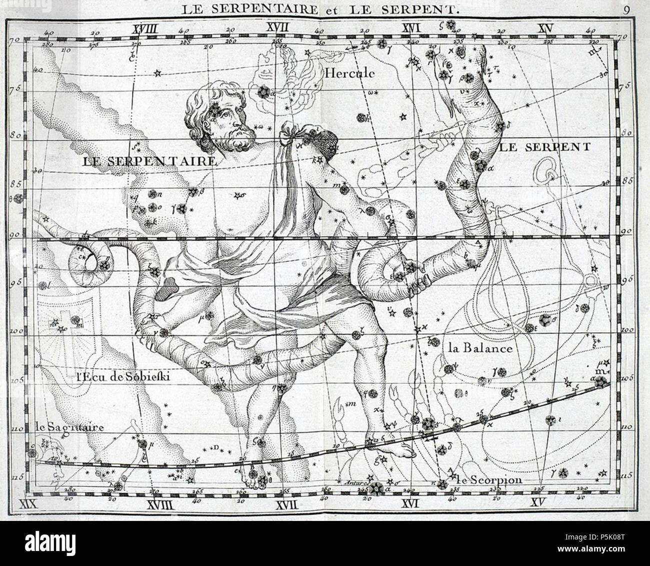 N/A. Atlas Coelestis . 1776. John Flamsteed 145 Atlas Coelestis-9 Foto Stock