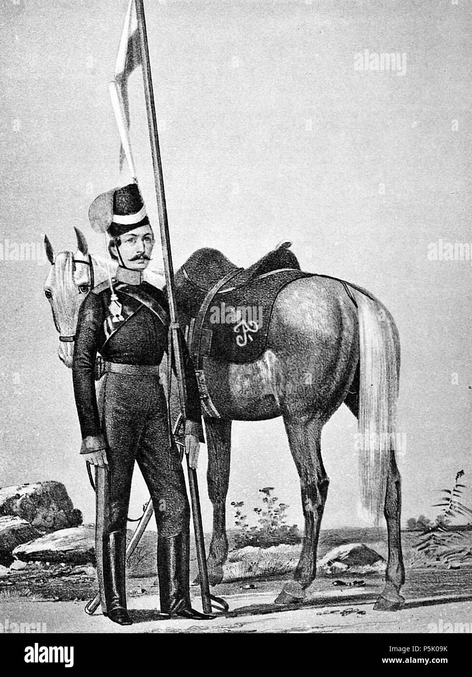 N/A. : , 1815-1820. prima del 1841. Unknown 26 18 2483 illustrazioni per libri di descrizione storica degli abiti e armi di truppe russe Foto Stock