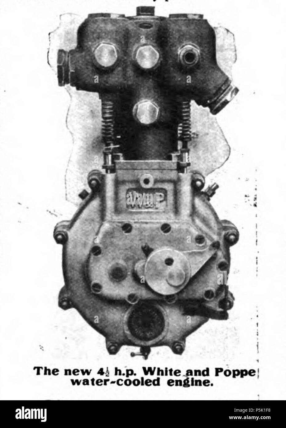 32 1904 White &AMP; Poppe 4½ h.p. motore raffreddato ad acqua Foto Stock
