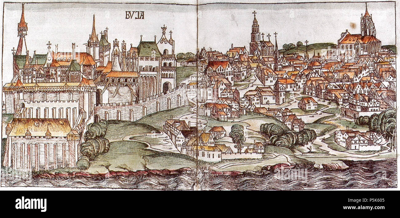 247 Buda a középkorban Foto Stock