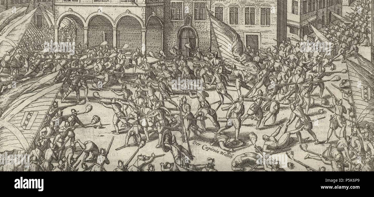 N/A. Inglese: Attacco a Amsterdam 1577 . Xvi secolo/16e eeuws 1577 - 1579. Franz Hogenberg 50 Aanslag op Amsterdam 1577 -1 Foto Stock