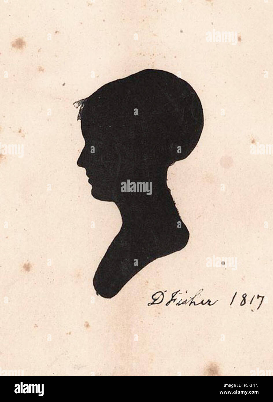 N/A. Inglese: Silhouette di Deborah Fisher Wharton da un archivio di famiglia. . Questo file è privo di informazioni sull'autore. 431 Deborah Fisher 1795 Foto Stock