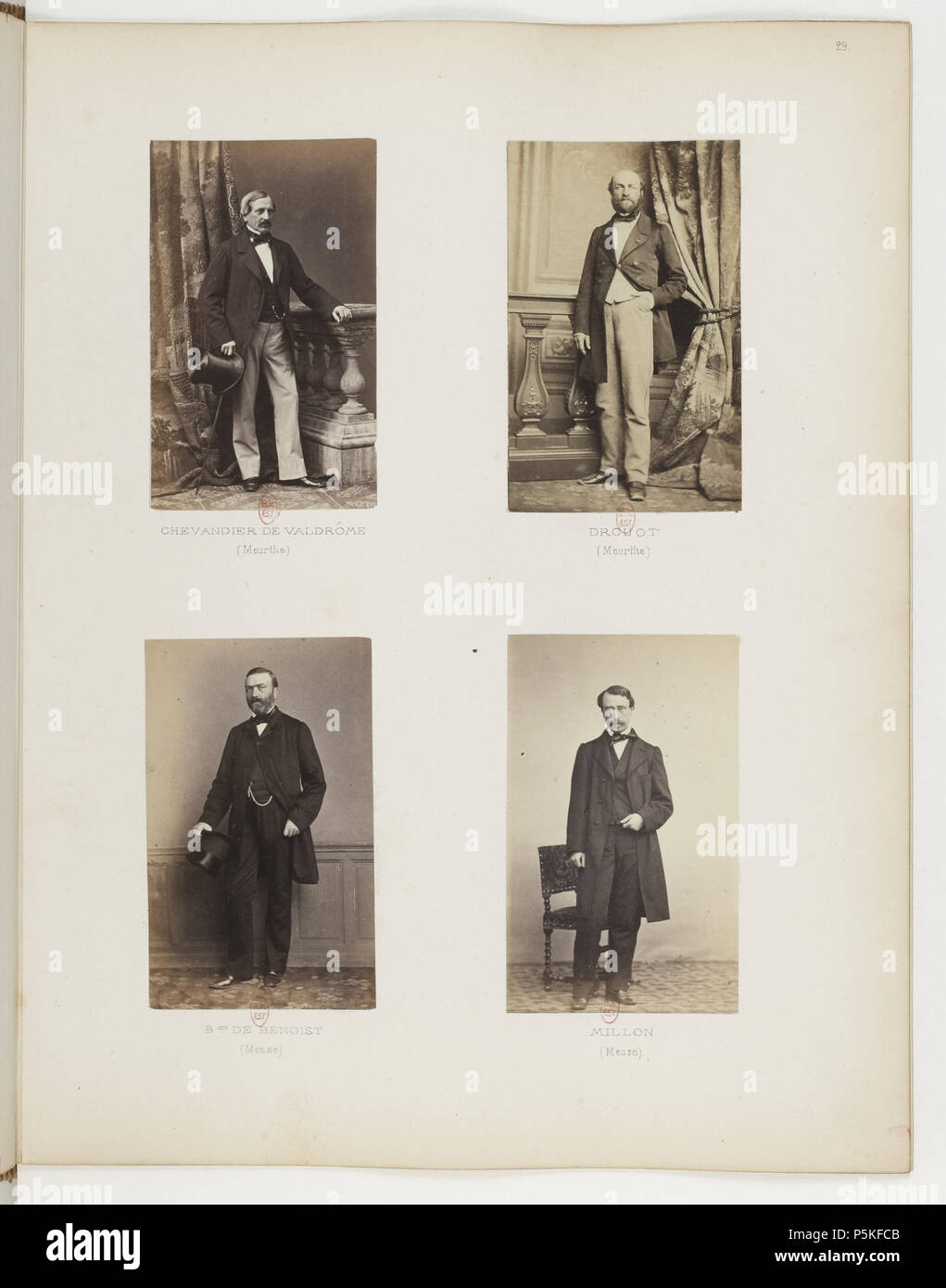 76 Album dei deputati au Corps législatif entre 1852-1857-p36 Foto Stock