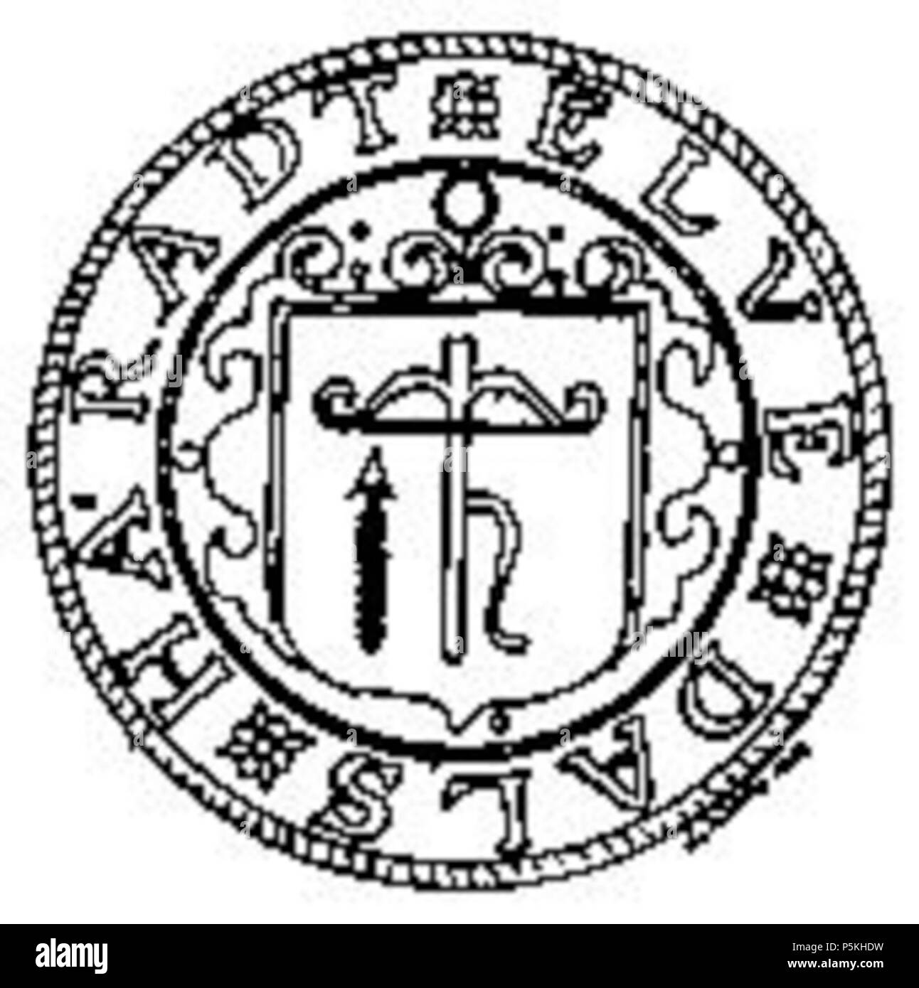 N/A. Sigill för Älvdals härad, Värmland . 1683. Härad Älvdals 91 Alvdalsigill Foto Stock