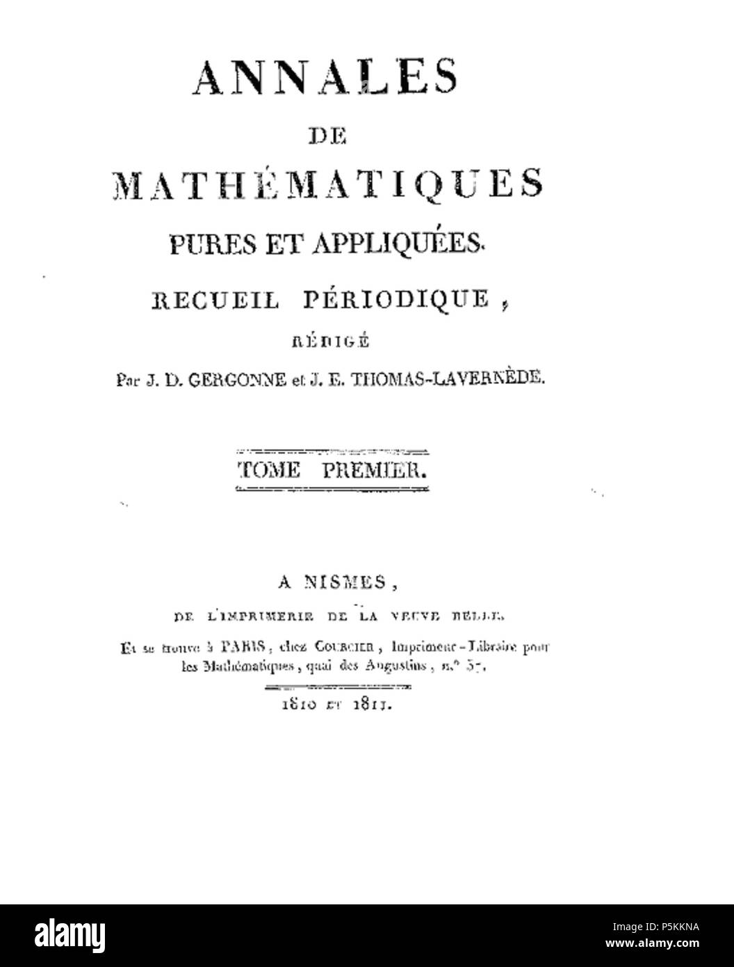 105 AnnalesGergonne Foto Stock