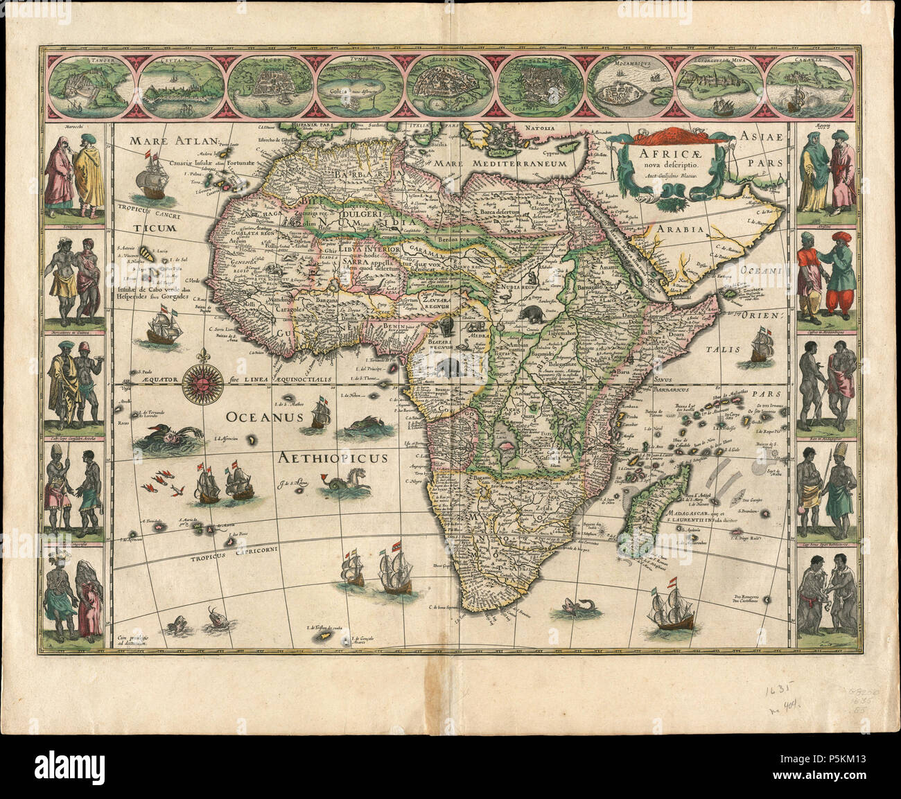 65 Africa 1635, Willem Janszoon Blaeu (3805125-sheet1-recto) Foto Stock