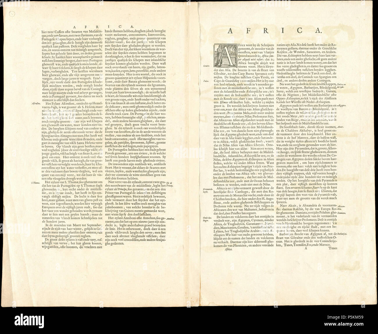 65 Africa 1635, Willem Janszoon Blaeu (3805125-foglio2-recto) Foto Stock