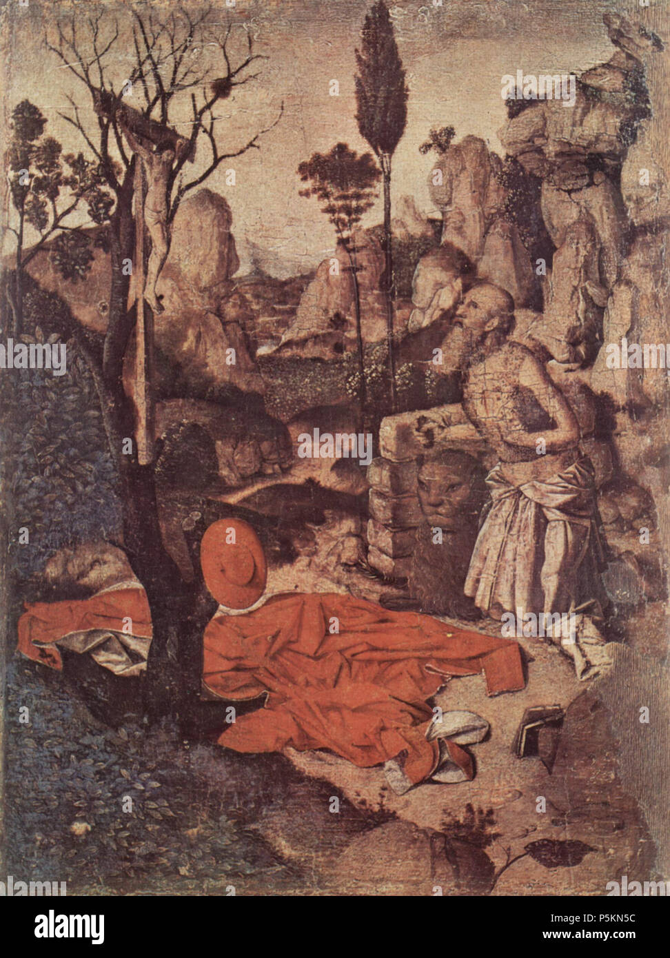 Deutsch: Büßender Hieronymus 1460-1465. N/A 111 Antonello da Messina 001 Foto Stock