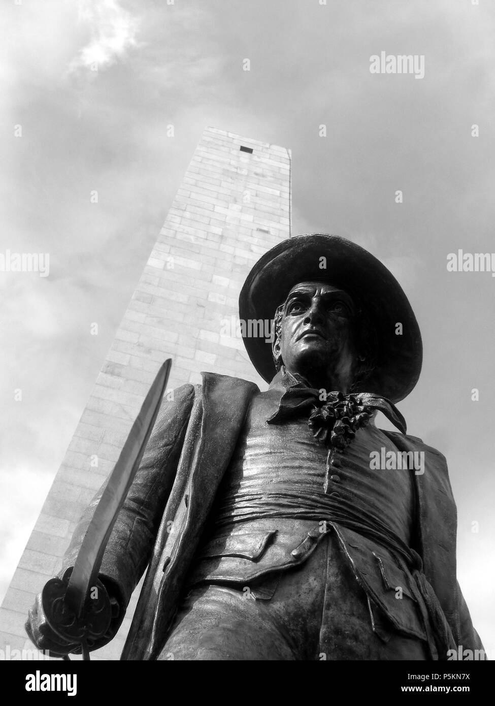 N/A. Inglese: il Colonnello William Prescott, (scultura). Il monumento di Bunker Hill si tratta di un immagine di un luogo o un edificio che è elencato nel Registro Nazionale dei Luoghi Storici negli Stati Uniti d'America. Il suo numero di riferimento è 66000138 . Il 21 agosto 2011. Jared Kofsky/PlaceNJ.com; scultore w:William Wetmore Story 249 Monumento di Bunker Hill e la statua Foto Stock