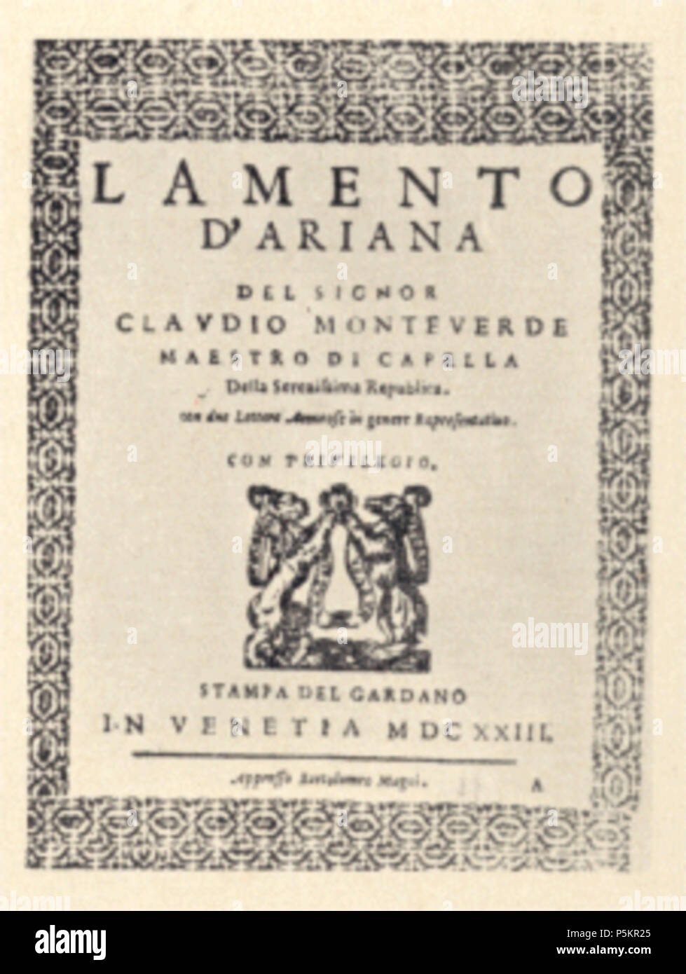 122 Arianna lamento 1623 Foto Stock