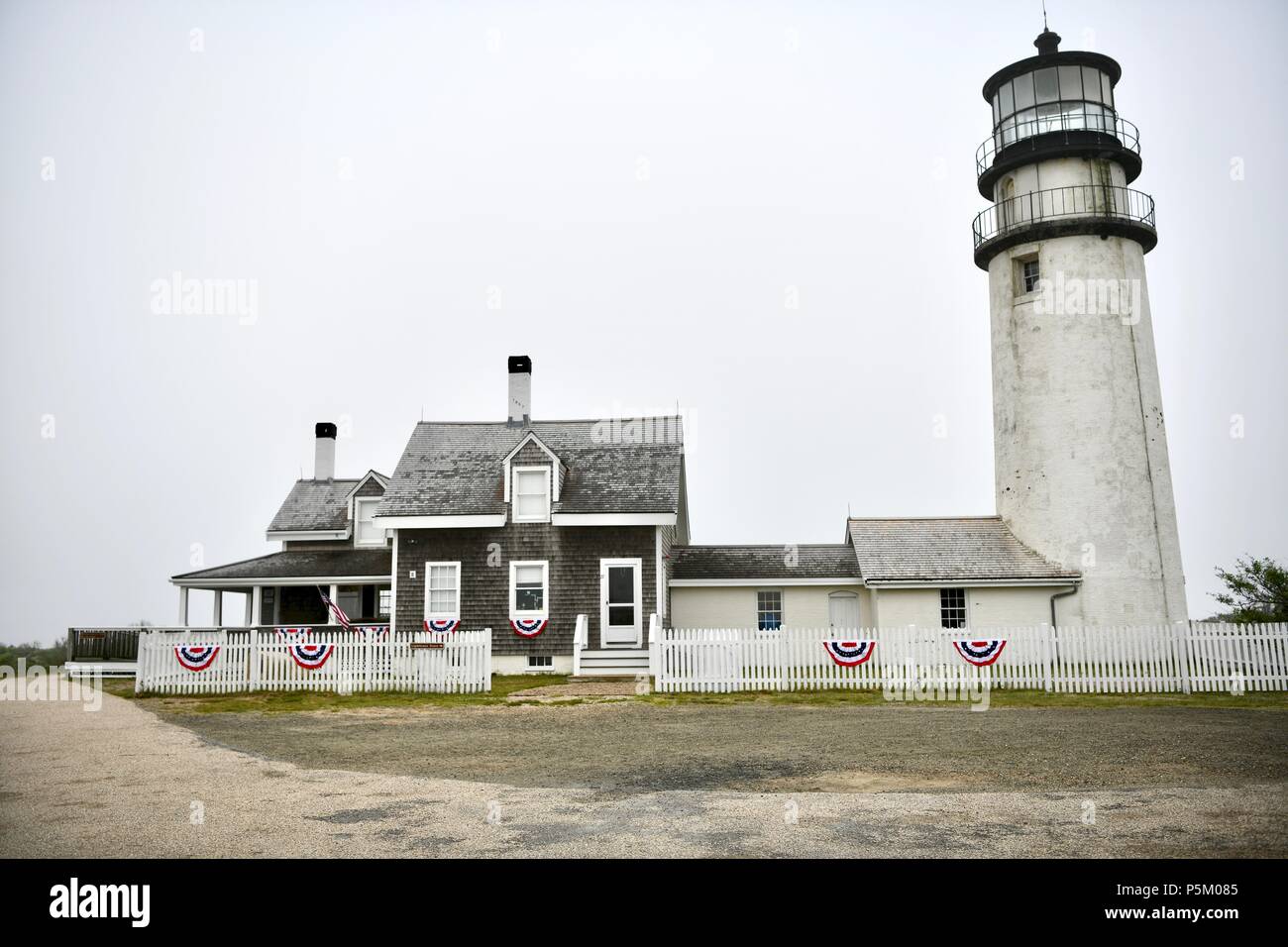 Highland Light, conosciuto anche come Cape Cod faro in North Truro, Massachusetts Foto Stock