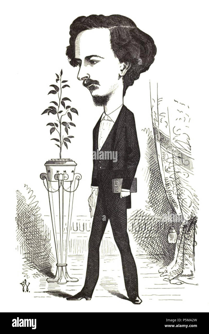 N/A. Inglese: Algernon Charles Swinburne. Un vero poeta di Cartoon ritratti e biografie di uomini del giorno . 1873. Illustrator: Federico Waddy (1848-1901) Descrizione artista britannico, scultore, illustratore e caricaturista Data di nascita e morte 1848 30 Settembre 1901 Luogo di nascita di Islington periodo di lavoro 1870s-1901 competente controllo : Q18511856 VIAF:60443987 ISNI:0000 0000 2344 7658 LCCN:N82228416 WorldCat 84 Algernon Charles Swinburne, un poeta vero Foto Stock