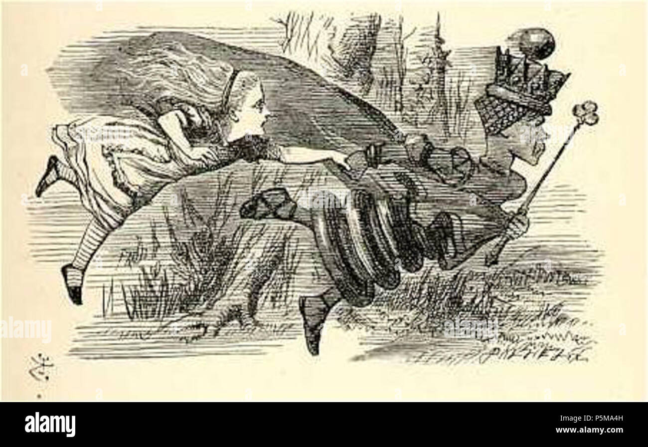 N/A. La Regina Rossa di gara . 1871. John Tenniel (1820-1914) nomi alternativi di Sir John Tenniel; Sir Tenniel Descrizione British pittore illustratore Data di nascita e morte 28 Febbraio 1820 25 febbraio 1914 Luogo di nascita e morte Londra London Authority control : Q457881 VIAF:44305940 ISNI:0000 0001 2130 2807 ULAN:500006194 LCCN:N79058883 NLA:35543474 WorldCat 85 Alice &AMP; Red Queen Foto Stock