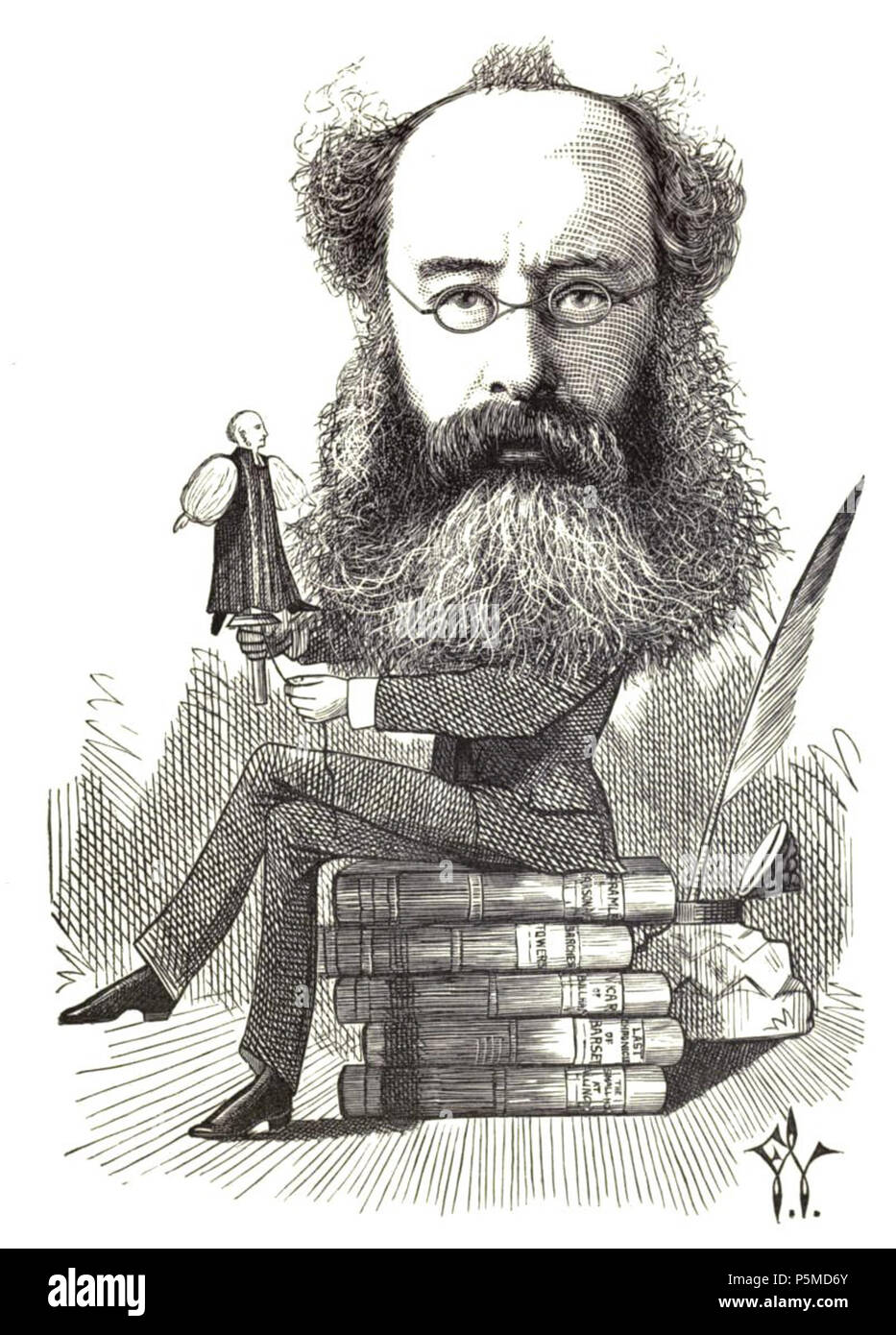 N/A. Inglese: Anthony Trollope. Per parsons ha rinunciato, ciò che è stato inteso per l'umanità. Da Cartoon ritratti e biografie di uomini del giorno . 1872. Illustrator: Federico Waddy (1848-1901) Descrizione artista britannico, scultore, illustratore e caricaturista Data di nascita e morte 1848 30 Settembre 1901 Luogo di nascita di Islington periodo di lavoro 1870s-1901 competente controllo : Q18511856 VIAF:60443987 ISNI:0000 0000 2344 7658 LCCN:N82228416 WorldCat 109 Anthony Trollope Foto Stock