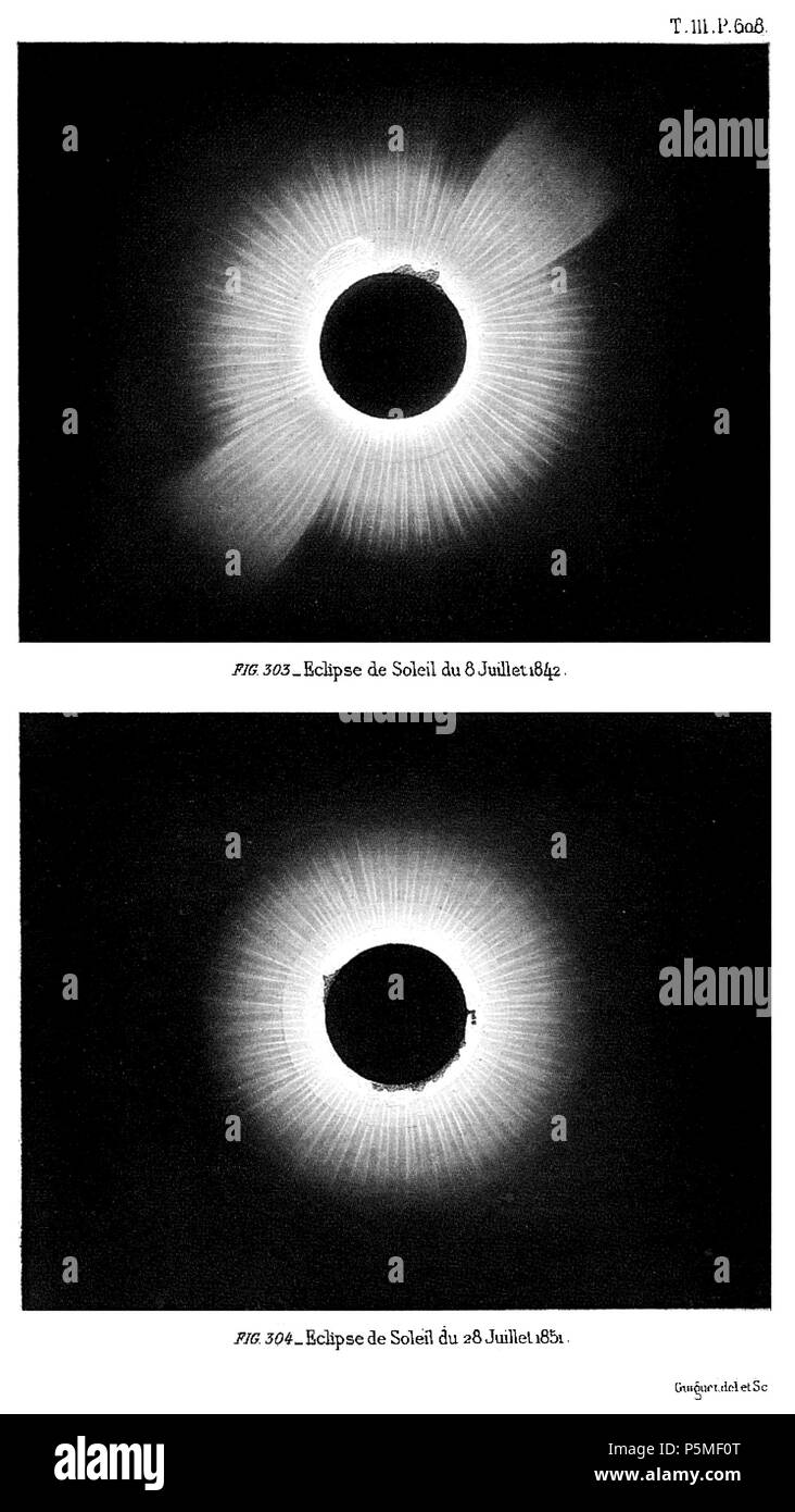 118 ARAGO Francois Astronomie Populaire T3 djvu 0631 Fig303-304 Foto Stock