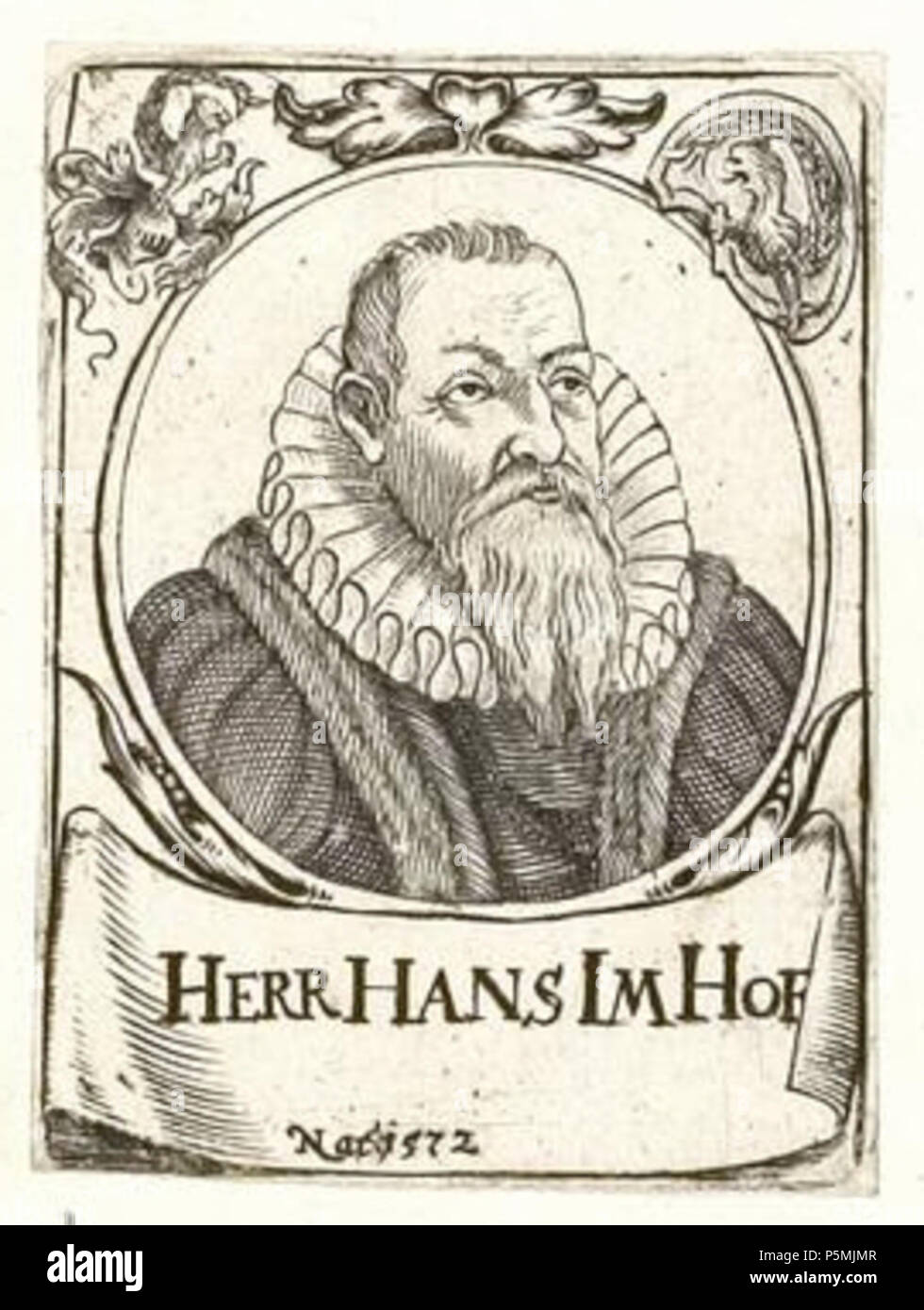 N/A. Grafik aus dem Klebeband Nr. 3 der Fürstlich Waldeckschen Hofbibliothek Arolsen Motiv: Hans di Imhoff (* 1572), Patrizier in Norimberga . Il XVII secolo. Sconosciuto 135 Arolsen Klebeband 03 711 4 Foto Stock