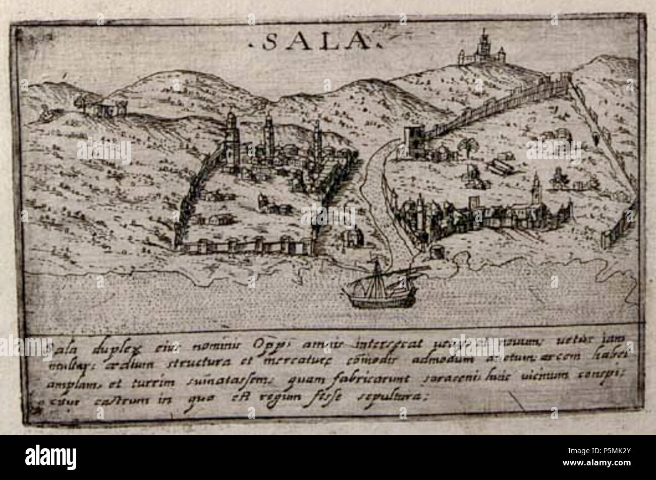 N/A. Inglese: 1600s mappa dalla stampa in blocco di vendita il Marocco . 1600s. Unknown 18 1600s.vendita.Il Marocco Foto Stock