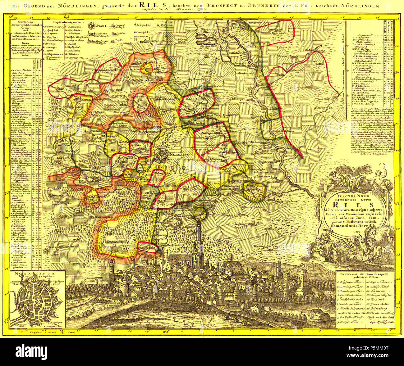 146 Atlas Germaniae - Nördlinger Ries Foto Stock
