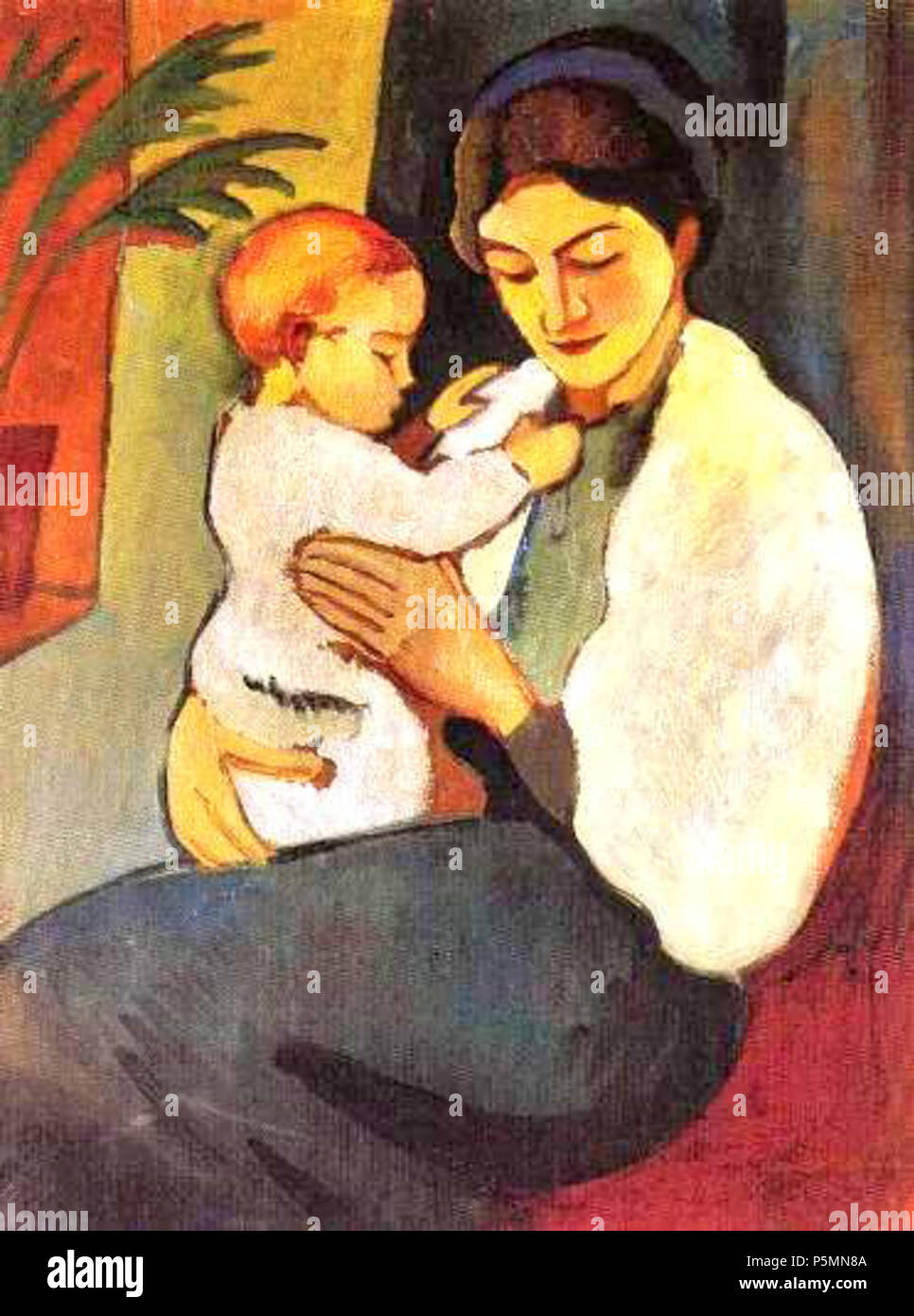 N/A. Inglese: la madre e il bambino (Elisabeth Macke) . circa 1911. August Macke (1887-1914) nomi alternativi Agosto Robert Ludwig Macke Descrizione pittore tedesco Data di nascita e morte 3 Gennaio 1887 26 Settembre 1914 Luogo di nascita e morte Meschede (Westfalen) Perthes-les-Hurlus (champagne) luogo di lavoro München, Bonn, Parigi, Hilterfingen am Thuner vedere competente controllo : Q33981 VIAF:19686273 ISNI:0000 0001 2122 9785 ULAN:500007945 LCCN:N50040893 NLA:35319495 WorldCat 150 August Macke - madre e figlio Foto Stock