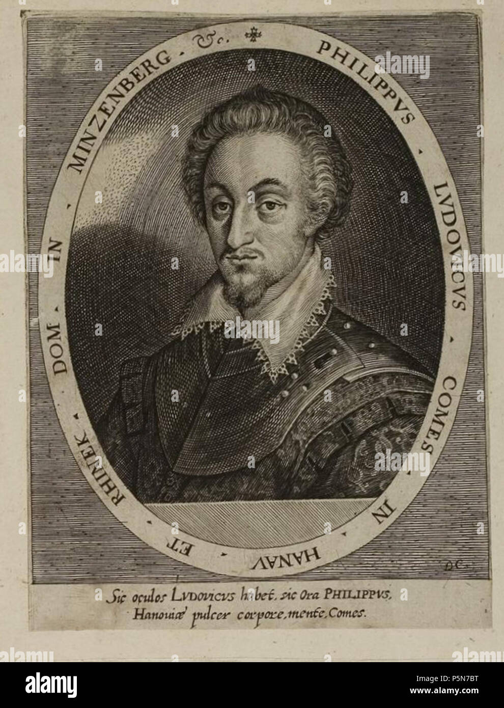 N/A. Grafik aus dem Klebeband Nr. 1 der Fürstlich Waldeckschen Hofbibliothek Arolsen Motiv: Phillip Ludwig II di Hanau-Münzenberg . tra il XVI secolo e il XIX secolo. Sconosciuto 130 Arolsen Klebeband 01 387 2 Foto Stock