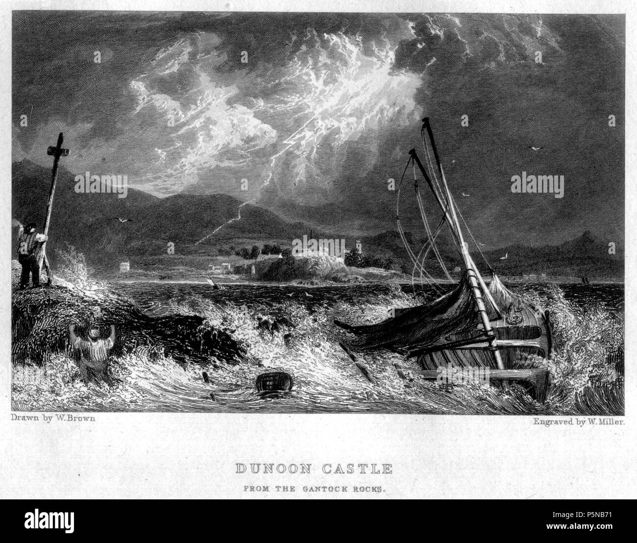 N/A. Il castello di Dunoon, incisione da William Miller dopo W Brown, pubblicato nel selezionare viste dei Palazzi Reali di Scozia, dai disegni del William Brown, Glasgow; con le descrizioni illustrative della loro situazione locale, aspetto attuale, ed antichità. John Jamieson. Cadell & Co & Simpkin Marshall, Edimburgo e Londra 1830 . 1830. William Miller (1796-1882) nomi alternativi William Frederick I Miller; William Frederick, ho Miller Descrizione incisore scozzese Data di nascita e morte 28 Maggio 1796 20 gennaio 1882 Luogo di nascita e morte Edimburgo Sheffield competente controllo : Q2580014 Foto Stock N/A. Il castello di Dunoon, incisione da William Miller dopo W Brown, pubblicato nel selezionare viste dei Palazzi Reali di Scozia, dai disegni del William Brown, Glasgow; con le descrizioni illustrative della loro situazione locale, aspetto attuale, ed antichità. John Jamieson. Cadell & Co & Simpkin Marshall, Edimburgo e Londra 1830 . 1830. William Miller (1796-1882) nomi alternativi William Frederick I Miller; William Frederick, ho Miller Descrizione incisore scozzese Data di nascita e morte 28 Maggio 1796 20 gennaio 1882 Luogo di nascita e morte Edimburgo Sheffield competente controllo : Q2580014 Foto Stock