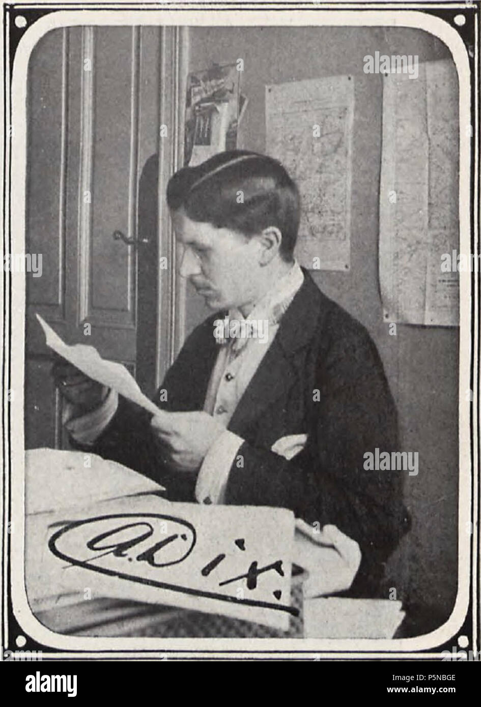 N/A. Deutsch: Arthur Dix (1875-1935), giornalista del Deutscher und Geopolitiker, aufgenommen 1905 (oder früher). 1905. Unbekannter Fotograf der epoche. 141 Arthur Dix (BerlLeben 1905-06) Foto Stock