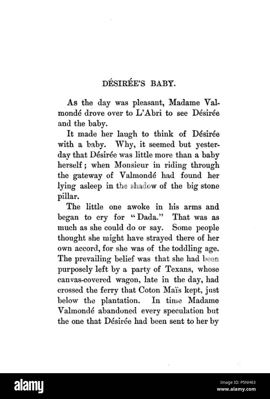 N/A. Inglese: pagina 147 dal Bayou Folk di Kate Chopin (Houghton Mifflin, 1894), con la pagina di apertura dalla sua breve storia 'Désirée Baby". La storia era precedentemente apparso nella rivista Vogue un anno prima. Via Google Libri . 1894. Kate Chopin 179 Bayou Folk 147 Foto Stock