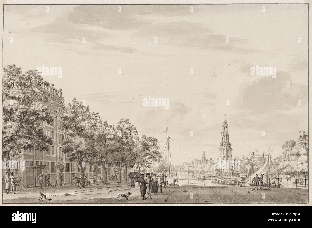 N/A. Nederlands: Beschrijving Oudeschans gezien Vanaf de Kalkmarktsluis Links West-Indisch Het Huis aan 's-Gravenhekje. In het verschiet rechts de Montelbaanstoren. Documenttype tekening Vervaardiger Beijer, Jan de (1703-1780) Collectie Collectie Atlas Splitgerber Geografische naam Kalkmarkt 's- Gravenhekje Oudeschans Inventarissen http://archief.amsterdam/archief/10001 Afbeeldingsbestand 010001000325 . Data sconosciuta. Beijer, Jan de (1703-1780) 183 Beijer, Jan de (1703-1780), Afb 010001000325 Foto Stock