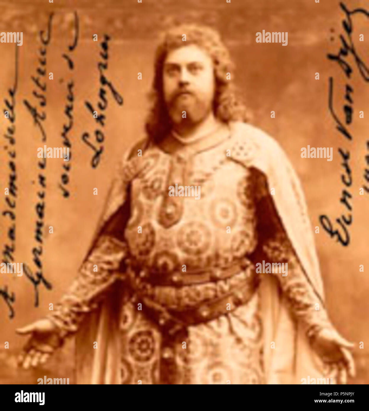 N/A. Inglese: Foto belga di cantante lirica Ernest Van Dyck (1861-1923), pubblicato in New York, 1900 . 1900. N/A 523 Ernest Van Dyck come Lohengrin Foto Stock