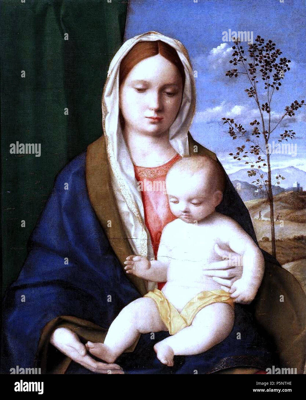 Madonna circa 1505-1510. N/A 185 Giovanni Bellini - Madonna col Bambino Foto Stock