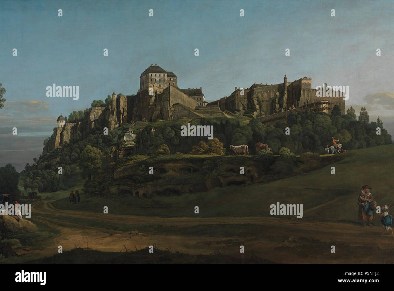 185 La Fortezza di Königstein da nord da Bernardo Bellotto Foto Stock