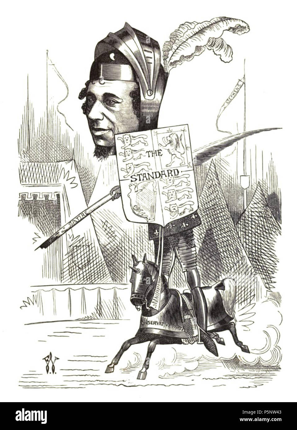 N/A. Inglese: Benjamin Disraeli, la nobiltà della natura. Da Cartoon ritratti e biografie di uomini del giorno . 1873. Illustrator: Federico Waddy (1848-1901) Descrizione artista britannico, scultore, illustratore e caricaturista Data di nascita e morte 1848 30 Settembre 1901 Luogo di nascita di Islington periodo di lavoro 1870s-1901 competente controllo : Q18511856 VIAF:60443987 ISNI:0000 0000 2344 7658 LCCN:N82228416 WorldCat 186 Benjamin Disraeli, la nobiltà della natura Foto Stock