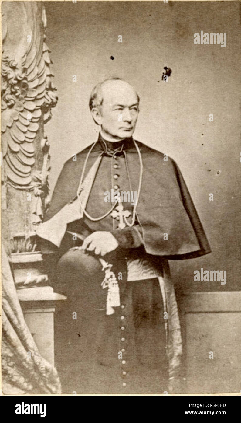 N/A. Konrad Reither (1814-1871), Bischof von Speyer . 1870. zeitgenössischer Fotograf 206 Bischof Reither Speyer Foto Stock