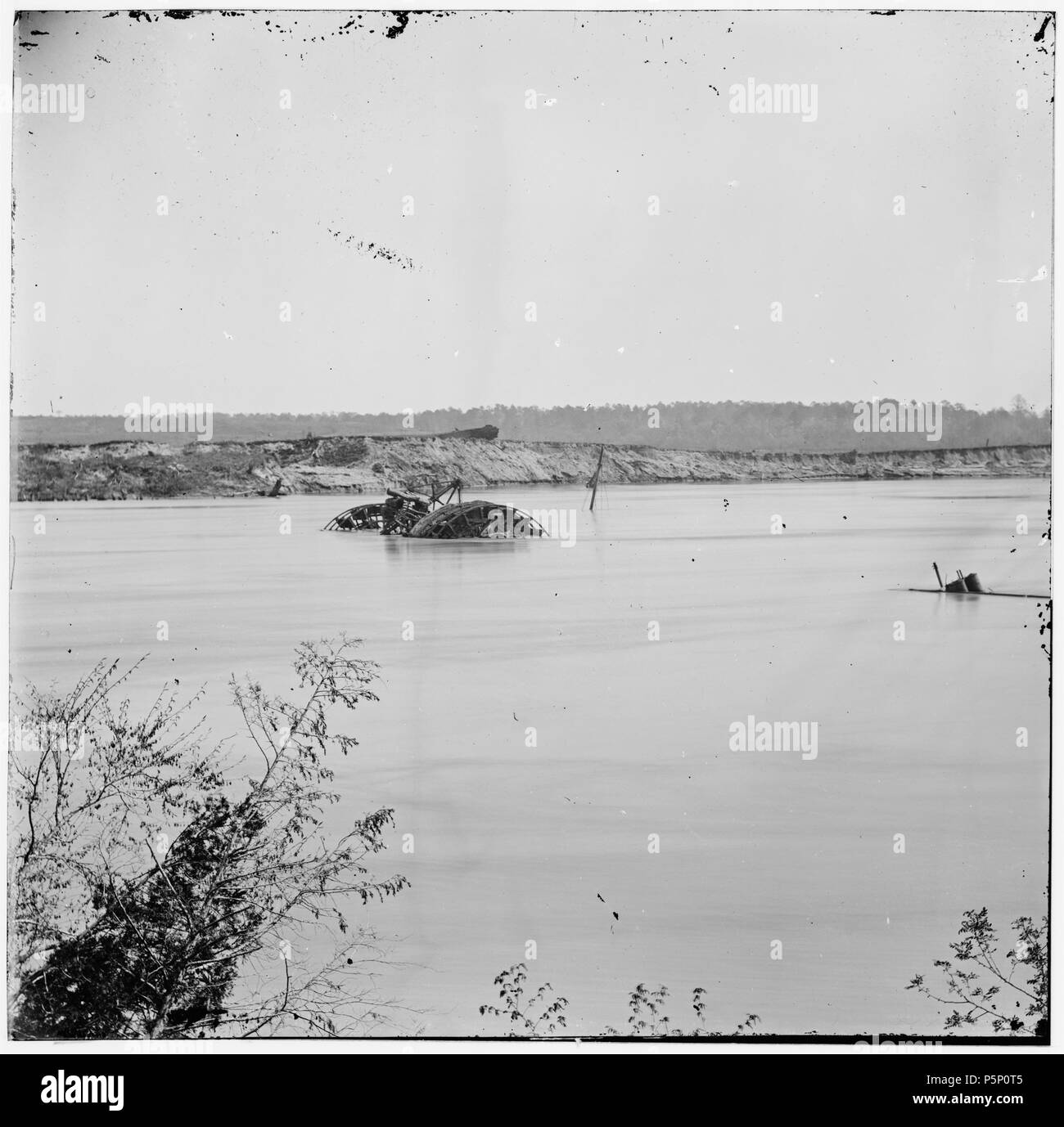 480 Drewrys bluff virginia ostruzioni in James River Foto Stock