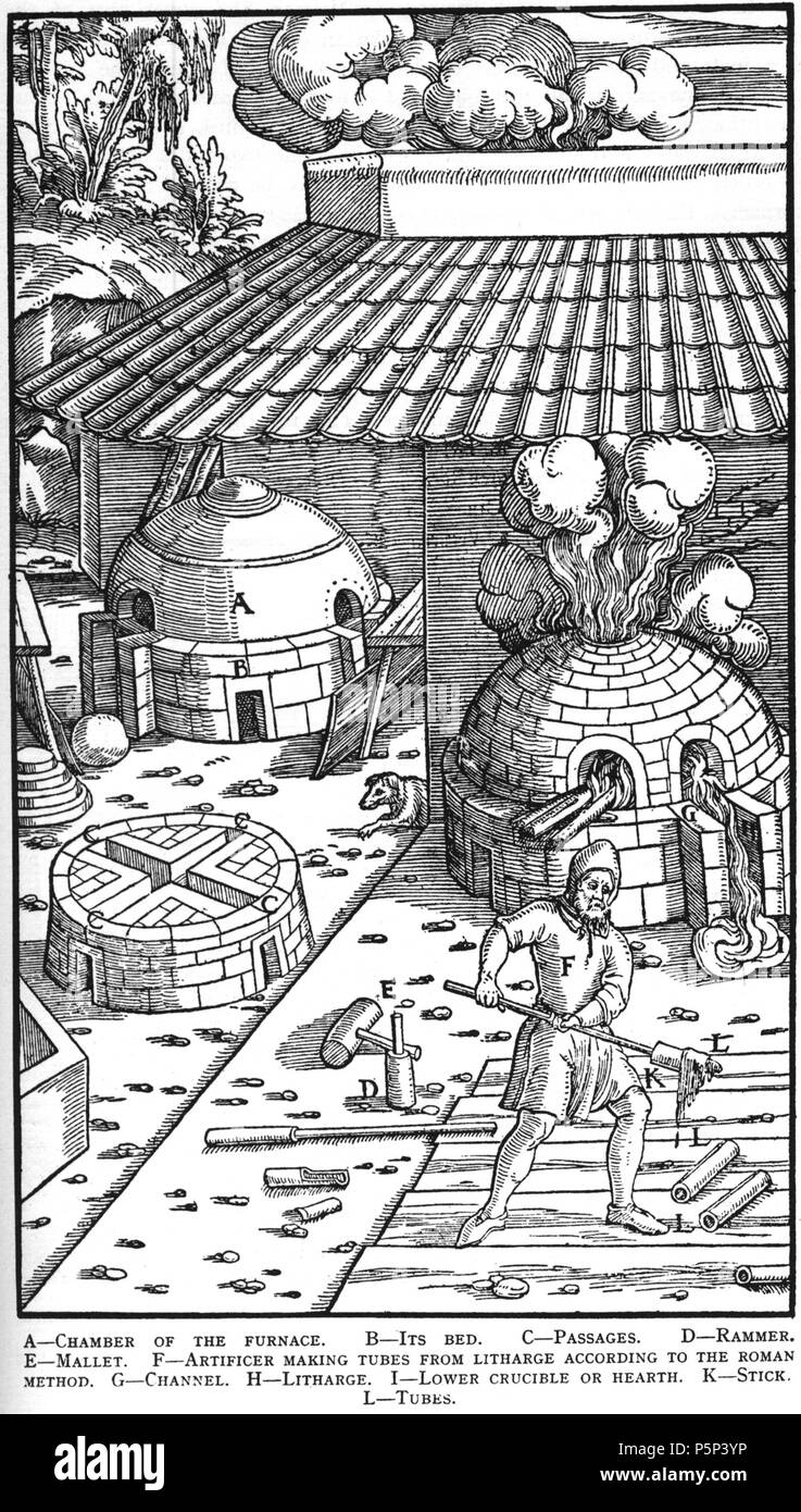 N/A. Xilografia illustrazione da De re metallica di Georgius Agricola. Questo è un 300dpi di scansione dal 1950 Dover edizione del 1913 Hoover traduzione del 1556 riferimento. Il dover edition ha dimensioni leggermente più ridotte di stampe di Hoover (che è un libro raro). Le xilografie sono stati ricreati per il 1913 la stampa. Nomi di file (tranne che per la pagina del titolo) indicano il capitolo (2, 3, 5, ecc.) seguita da il numero sequenziale della figura. 2 maggio 2005, 06:04:26. Il costo totale di proprietà (PARLA) 222 Prenota10-11 Foto Stock