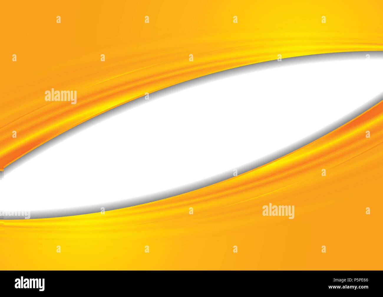 Orange abstract liscia onde corporate background. Vettore linee curve design Illustrazione Vettoriale