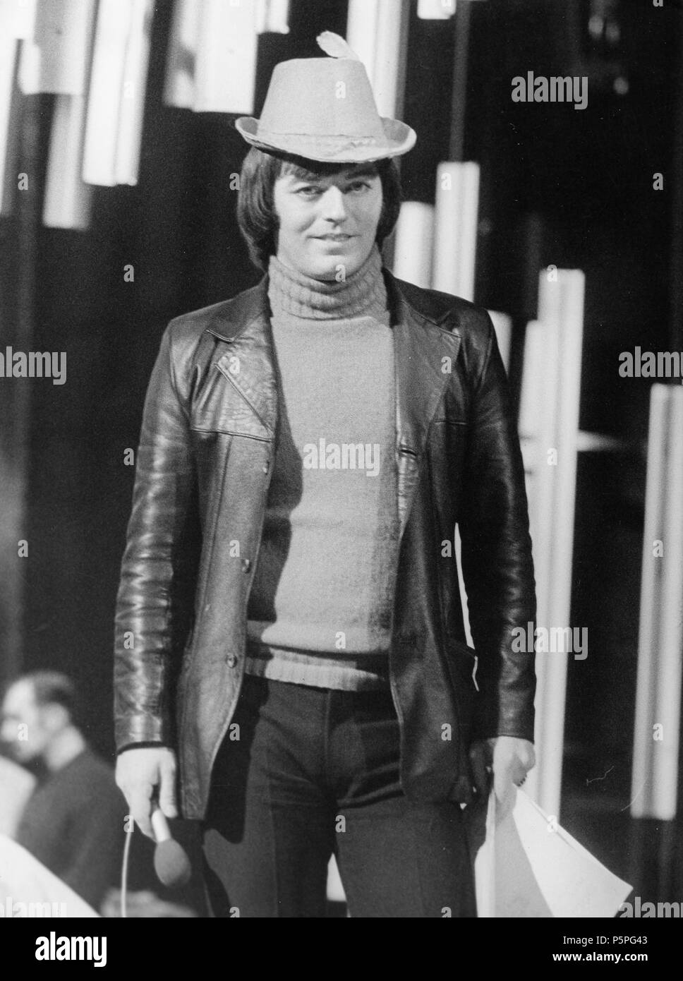 Tony blackburn, parte superiore del pop, BBC TV, 1973 Foto Stock