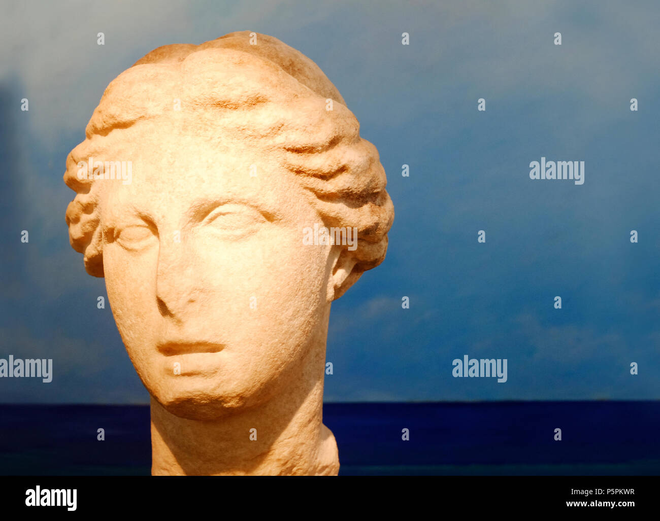 La testa del Circe statua fu scoperto nel 1928 da un abitante di San Felice sulle pendici del Picco di Circe. Arte romana - età imperiale, 1-2 secolo. Foto Stock