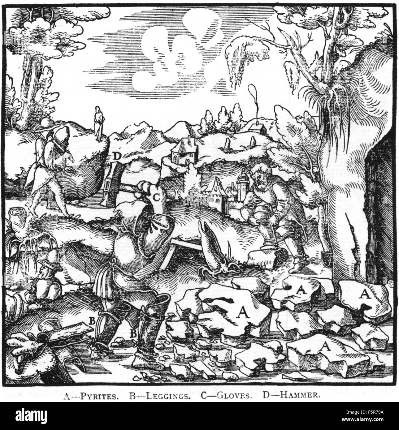 N/A. Xilografia illustrazione da De re metallica di Georgius Agricola. Questo è un 300dpi di scansione dal 1950 Dover edizione del 1913 Hoover traduzione del 1556 riferimento. Il dover edition ha dimensioni leggermente più ridotte di stampe di Hoover (che è un libro raro). Le xilografie sono stati ricreati per il 1913 la stampa. Nomi di file (tranne che per la pagina del titolo) indicano il capitolo (2, 3, 5, ecc.) seguita da il numero sequenziale della figura. 2 maggio 2005, 07:13:16. Il costo totale di proprietà (PARLA) 223 Prenota8-4 Foto Stock