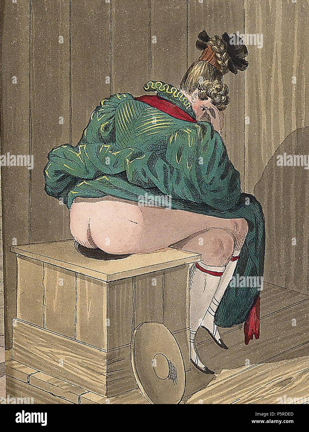 N/A. Deutsch: Aus: gli armadi d'aisances des fosses inodores. Einer von 25 Kupferstichen, ca. 11,5 x 10 cm . circa 1830. Sconosciuto 262 armadi d'aisances 2 Foto Stock