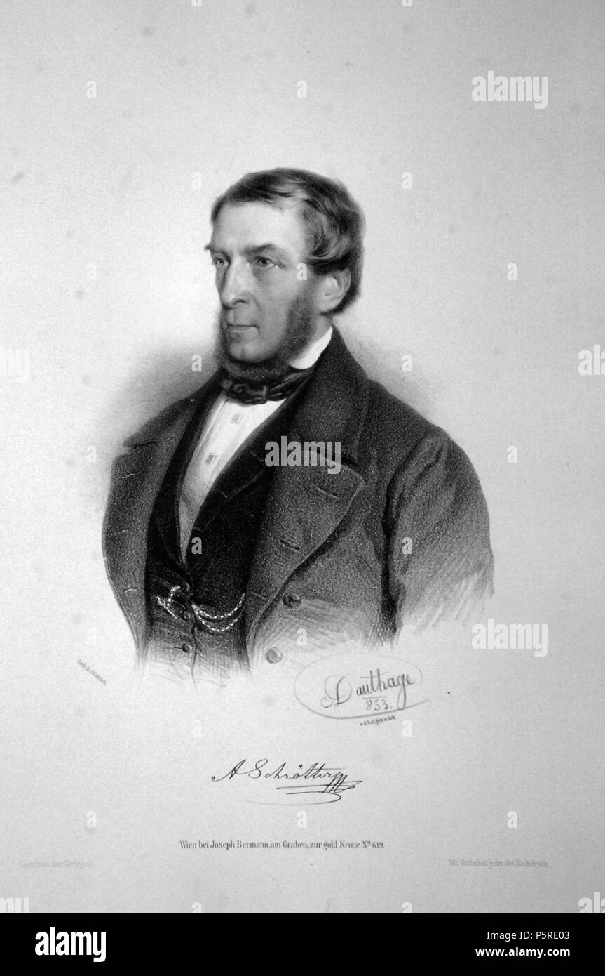 N/A. Deutsch: de:Anton Schrötter von Kristelli, Lithographie von Categoria:Adolf Dauthage (1883), 1853 . 1 febbraio 2009 (originale data di caricamento). litografo fu Adolf Dauthage (1825-1883) nomi alternativi dauthage adolf; adolf Descrizione dauthage litografo austriaco e pittore Data di nascita e morte 20 Febbraio 1825 3 Giugno 1883 Luogo di nascita e morte Vienna Rustendorf, oggi parte del lavoro di Vienna Vienna posizione competente controllo : Q361212 VIAF:2735389 ISNI:0000 0000 5519 9177 ULAN:500357916 LCCN:N97874380 GND:133233170 WorldCat , foto creato da Peter Geymayer 111 Anton schr Foto Stock