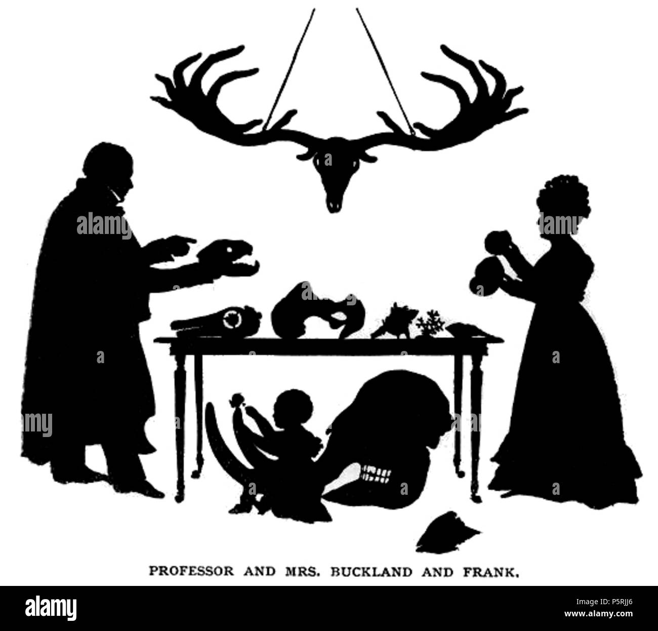 N/A. Inglese: Buckland famiglia silhouette - artista Maria Buckland, née Morland (1797-1857), il paleontologo britannico . 1820s. Maria Buckland, née Morland (1797-1857) 247 Buckland famiglia silhouette Foto Stock