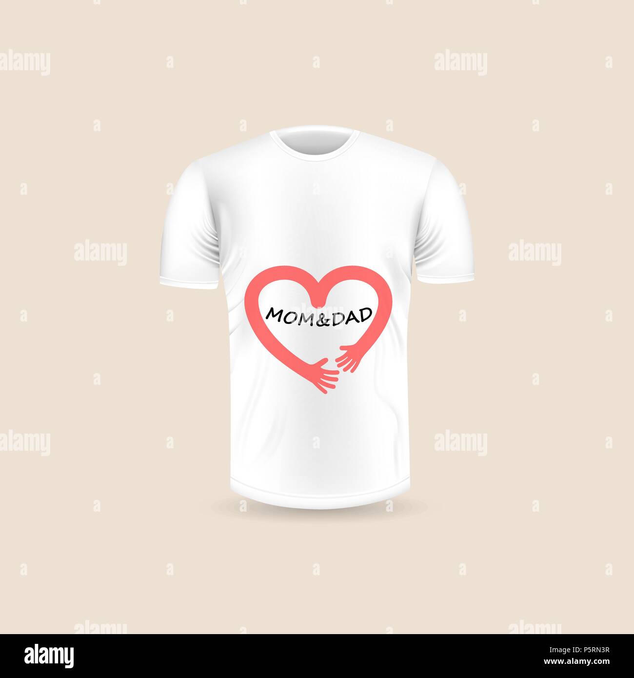 Uomo T-shirt icona sullo sfondo.girocollo Jersey sfondo.vista frontale.Luci e ombre mock-up templates.White jersey mock up modello di progettazione Illustrazione Vettoriale
