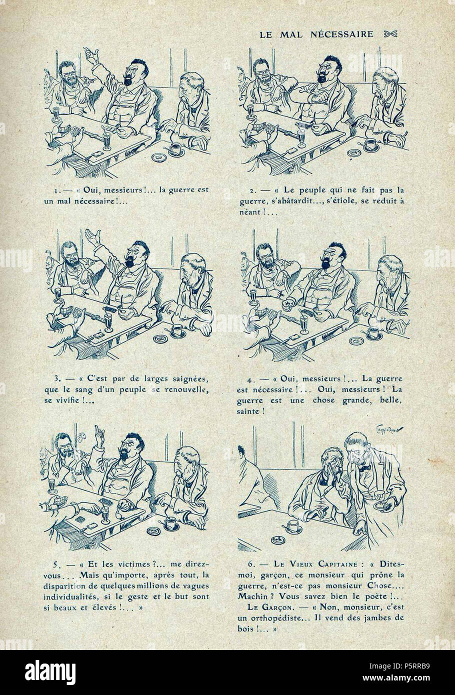 N/A. Français : "Le mal nécessaire" : planche du dessinateur français Caran d'Ache (1858-1909) . 1905 antérieur ou. Caran d'Ache (1858-1909) nomi alternativi nascita Nome: Emmanuel Poiré Descrizione disegnatore satirico francese e fumettista Data di nascita e morte 6 Novembre 1858 26 febbraio 1909 Luogo di nascita e morte Mosca Parigi posizione di lavoro autorità di Parigi controllo : Q708521 VIAF:95810986 ISNI:0000 0000 8346 0416 ULAN:500021060 LCCN:N82117811 NLA:35834451 WorldCat 270 CarandAche LeMalNecessaire Foto Stock