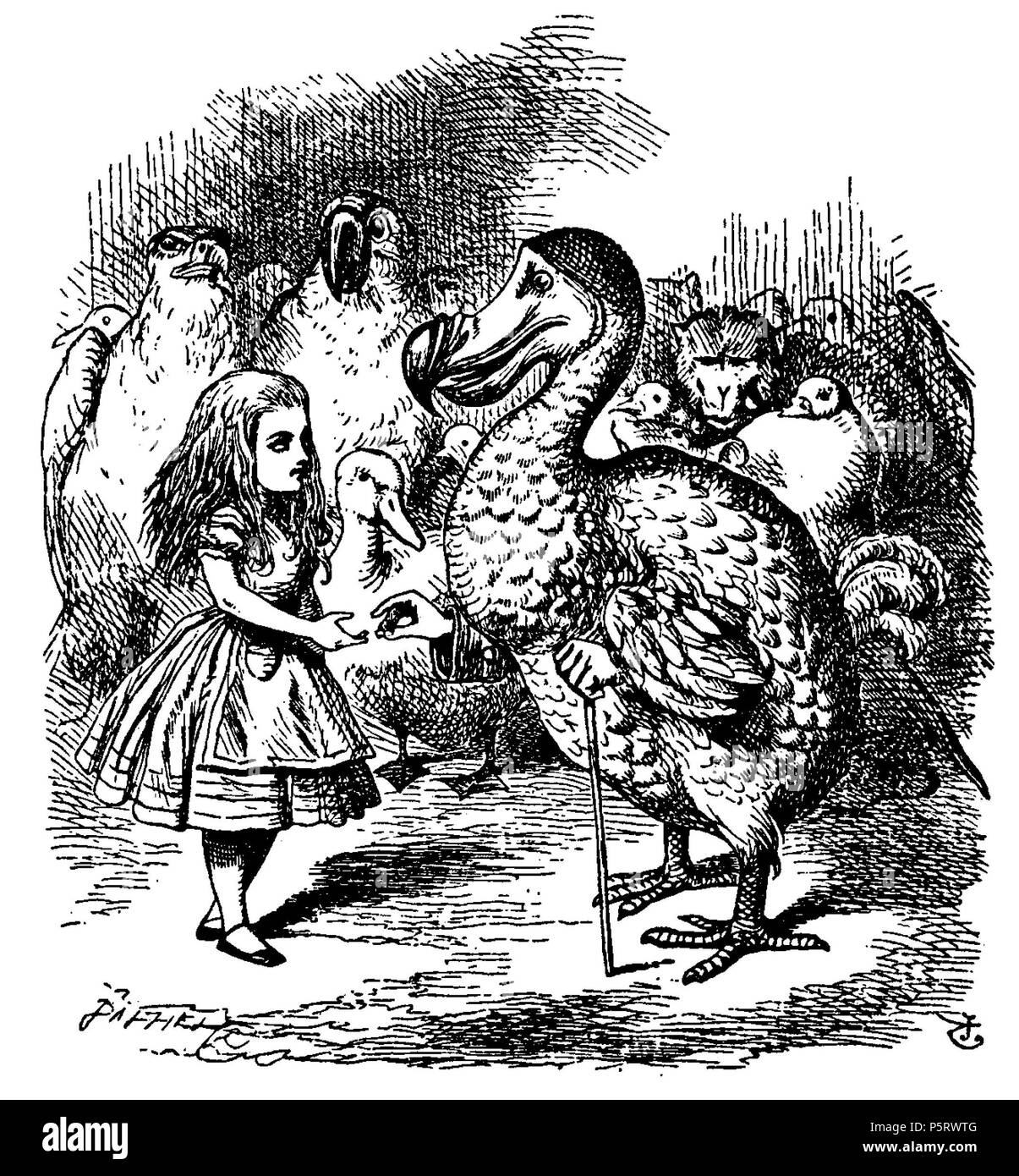 N/A. Deutsch: Alice Abenteuer im Wunderland Übersetzer: Antonie Zimmermann Titolo originale: Alice nel Paese delle Meraviglie Illustrationen: John Tenniel Français : Illustrazione par John Tenniel d'Alice au pays des Merveilles de Lewis Carroll. Alice rencontre onu dodo (Raphus cucullatus). 1869. Lewis Carroll (1832-1898) nomi alternativi Charles Lutwidge Dodgson Descrizione British-English scrittore, matematico e fotografo Data di nascita e morte 27 Gennaio 1832 14 gennaio 1898 Luogo di nascita e morte Daresbury, Cheshire, Inghilterra Guildford, Surrey, Inghilterra periodo di lavoro 1854 al 1898 Foto Stock