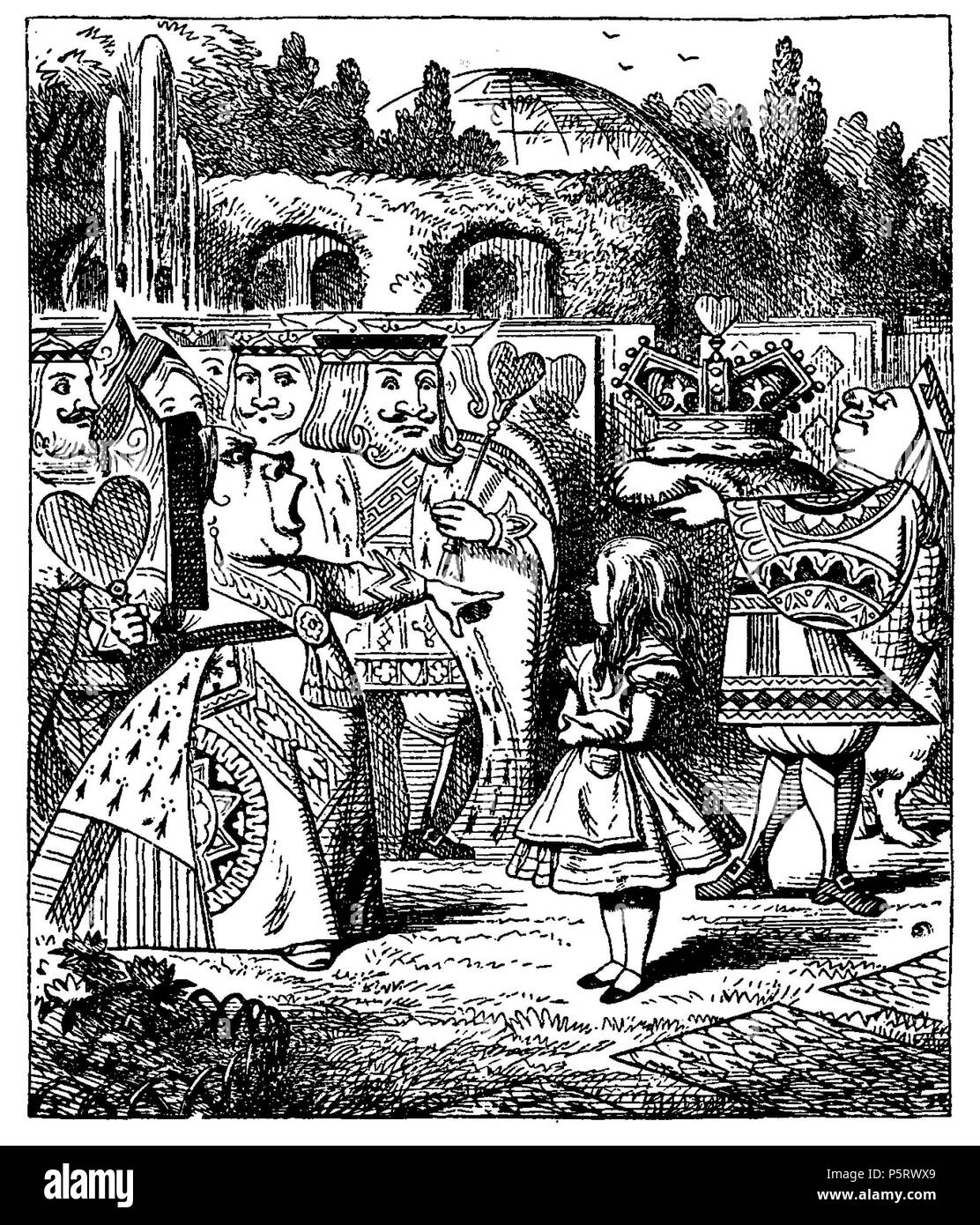 N/A. Di Alice Abenteuer im Wunderland Übersetzer: Antonie Zimmermann Titolo originale: Alice nel Paese delle Meraviglie Illustrationen: John Tenniel . 1869. Lewis Carroll (1832-1898) nomi alternativi Charles Lutwidge Dodgson Descrizione British-English scrittore, matematico e fotografo Data di nascita e morte 27 Gennaio 1832 14 gennaio 1898 Luogo di nascita e morte Daresbury, Cheshire, Inghilterra Guildford, Surrey, Inghilterra periodo di lavoro 1854 al 1898 sede di lavoro Inghilterra competente controllo : Q38082 VIAF:66462036 ISNI:0000 0001 2137 136X ULAN:500027372 LCCN:N79056546 NLA:35039311 WorldCa Foto Stock